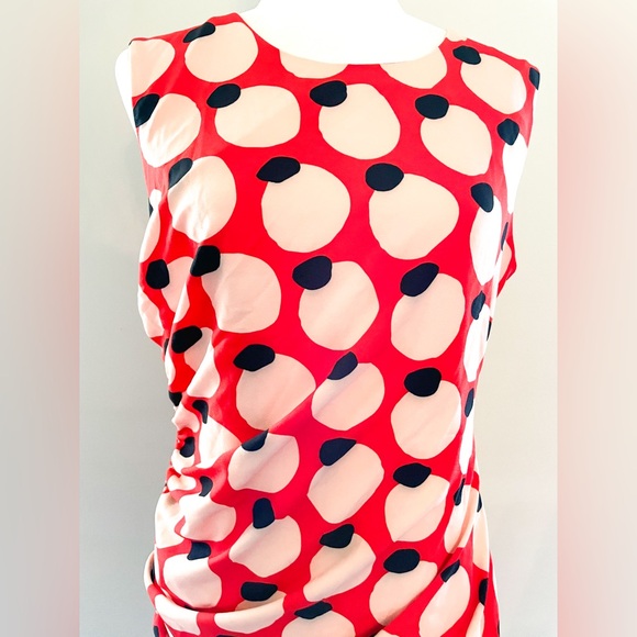 NWT Anthropologie Hutch Sleeveless Shirred Asymmetrical Ruffle-Hem Dress Polka - Picture 11 of 14